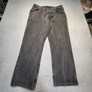Tommy Hilfiger Jeans Mens 36x29 Black Denim Straight Leg Distressed
